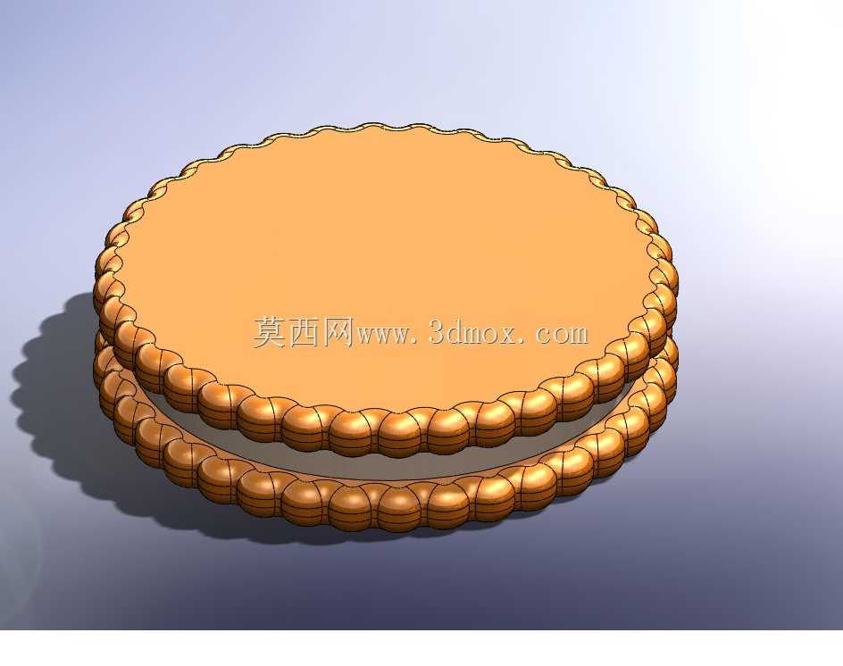 饼干上圆形物体的多面体边