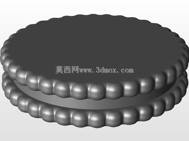 饼干上圆形物体的多面体边