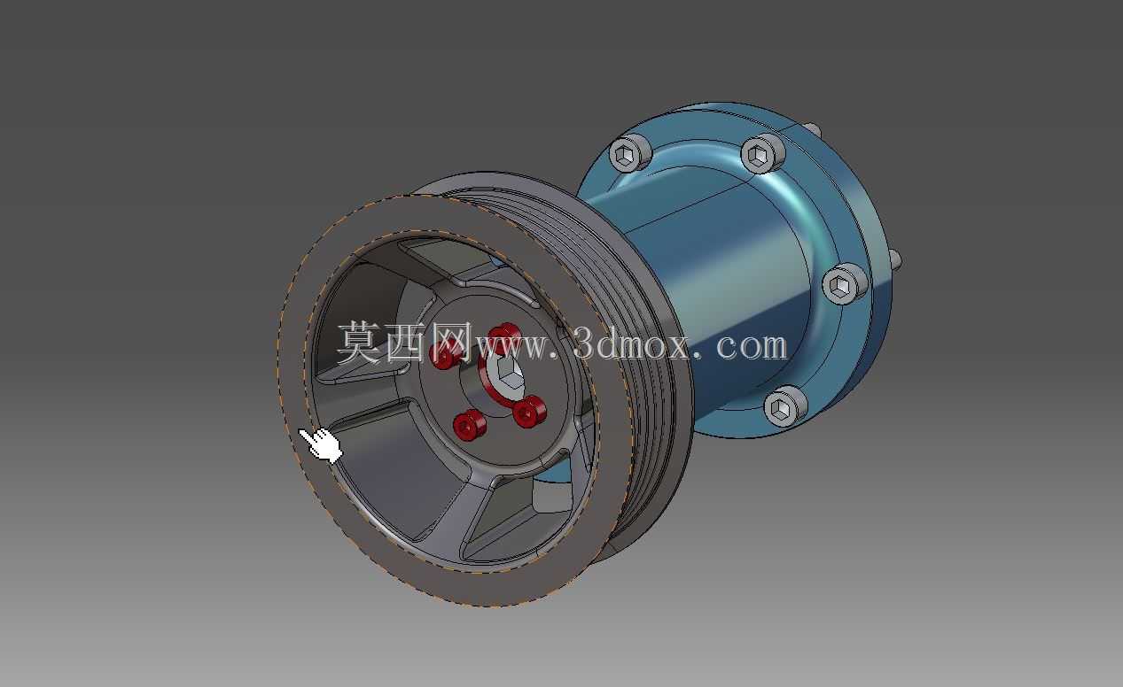 带3.5皮带轮的Whipple嘴组件-3\”