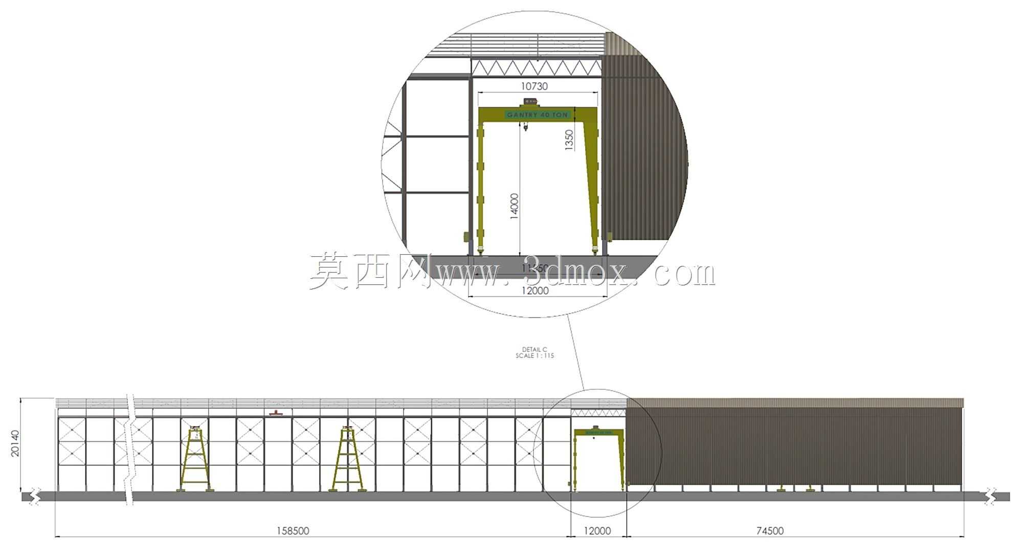 区域系统机架40吨、30吨和高架10吨