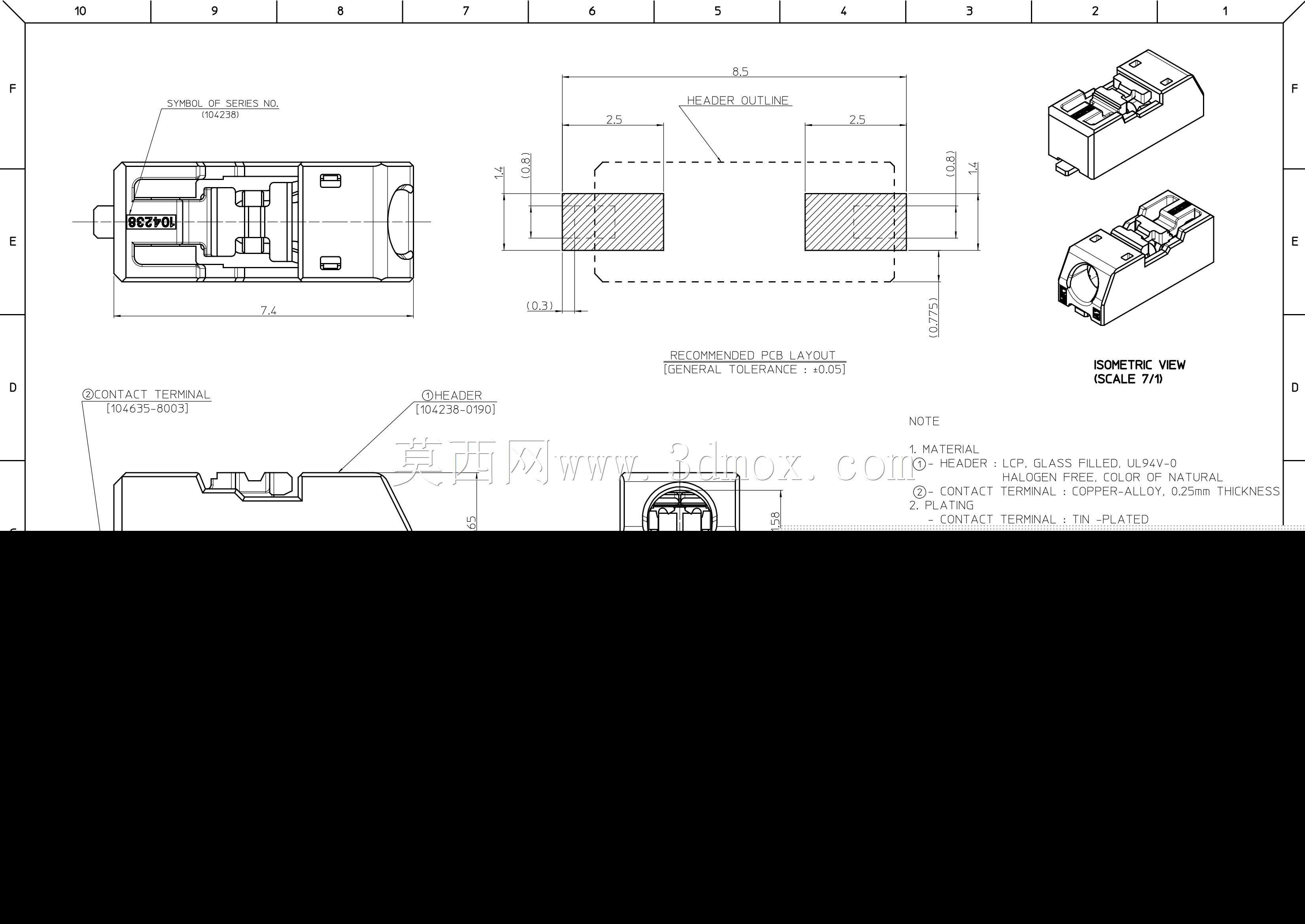 Mini-Lite陷阱SMT线路板连接器,按钮