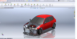1000 HP Turbo 92-95�϶�civic hatch�ĸ�bϵ�з�����solidworks������ĿͼƬ