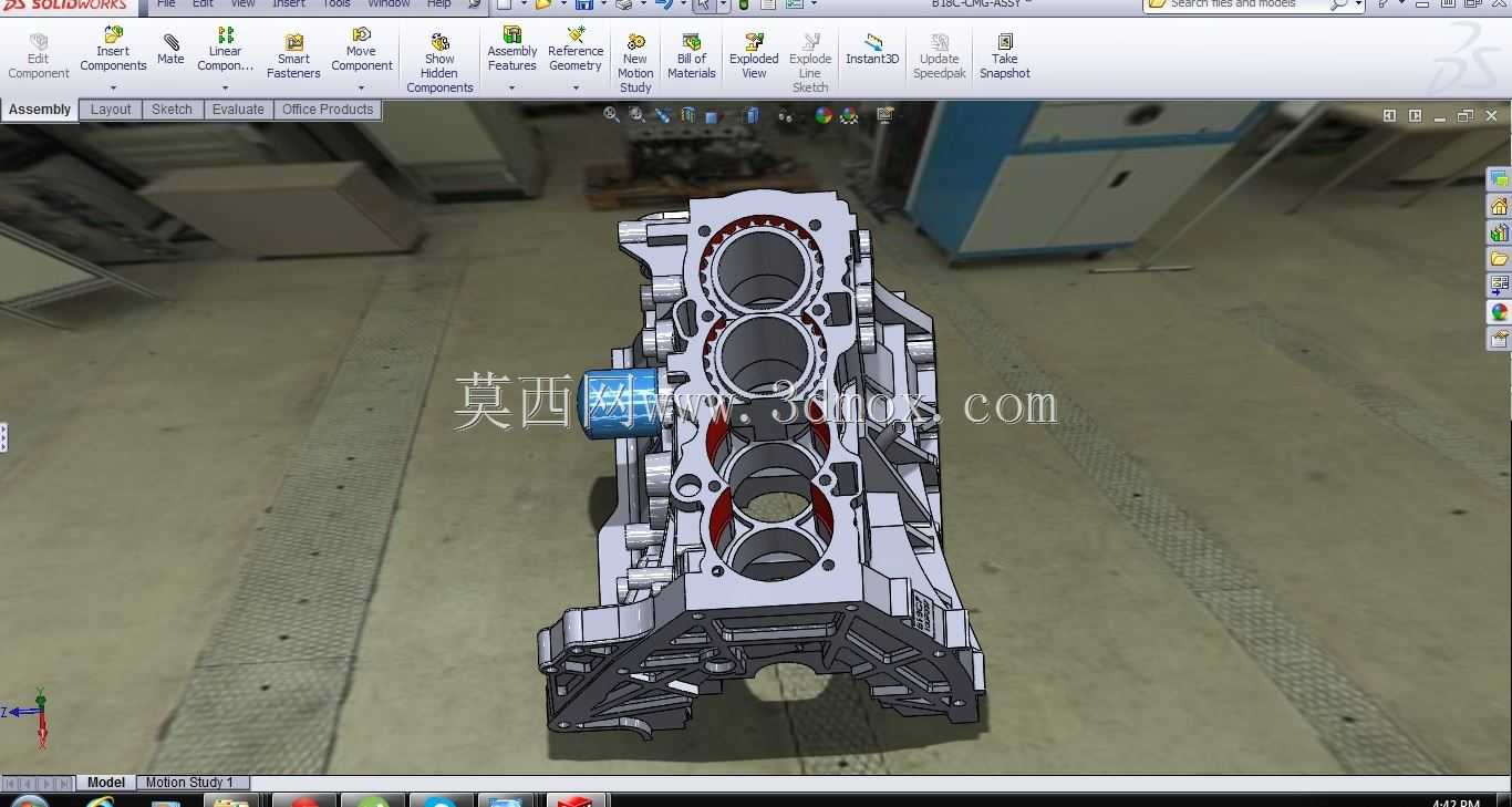 1000 HP Turbo 92-95拖动civic hatch四缸b系列发动机solidworks构建项目图片