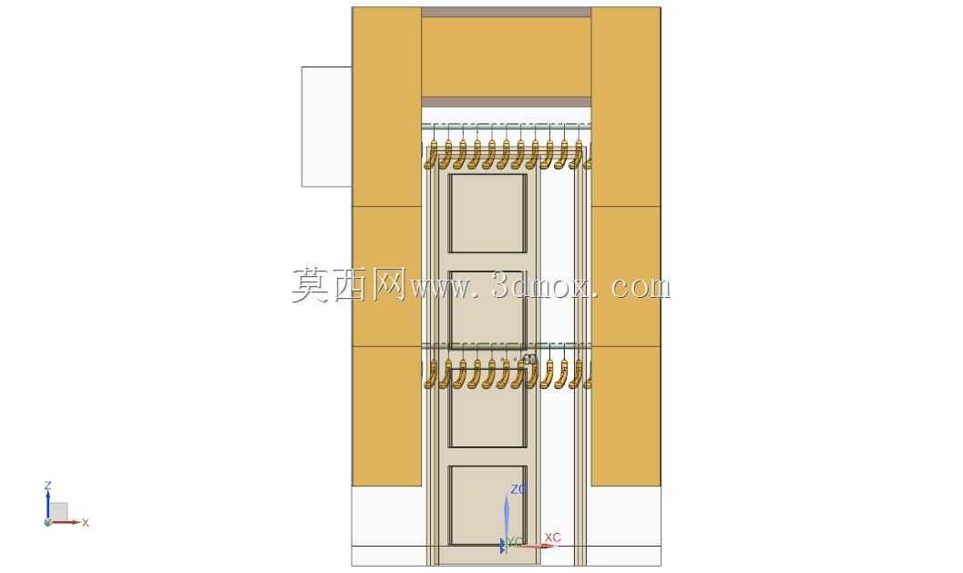 一楼卧室右侧更衣室,2.0 x 1.55(m)