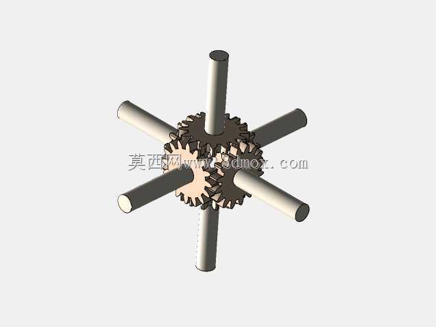 多直齿轮配合动画。
