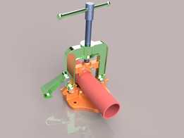 管道虎钳三维Solidworks模型。