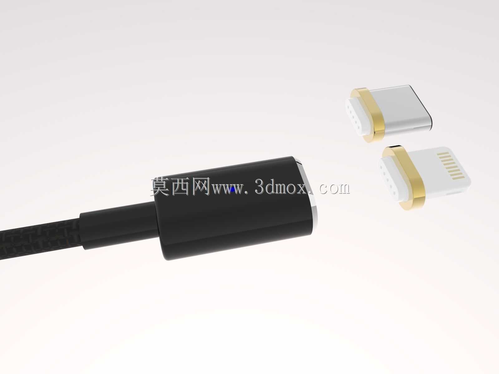 磁性插入式usb闪电电缆usb micro c型