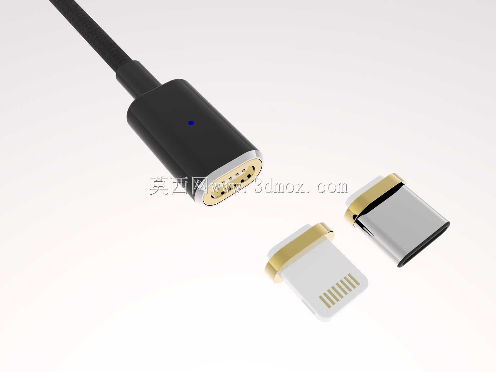 磁性插入式usb闪电电缆usb micro c型