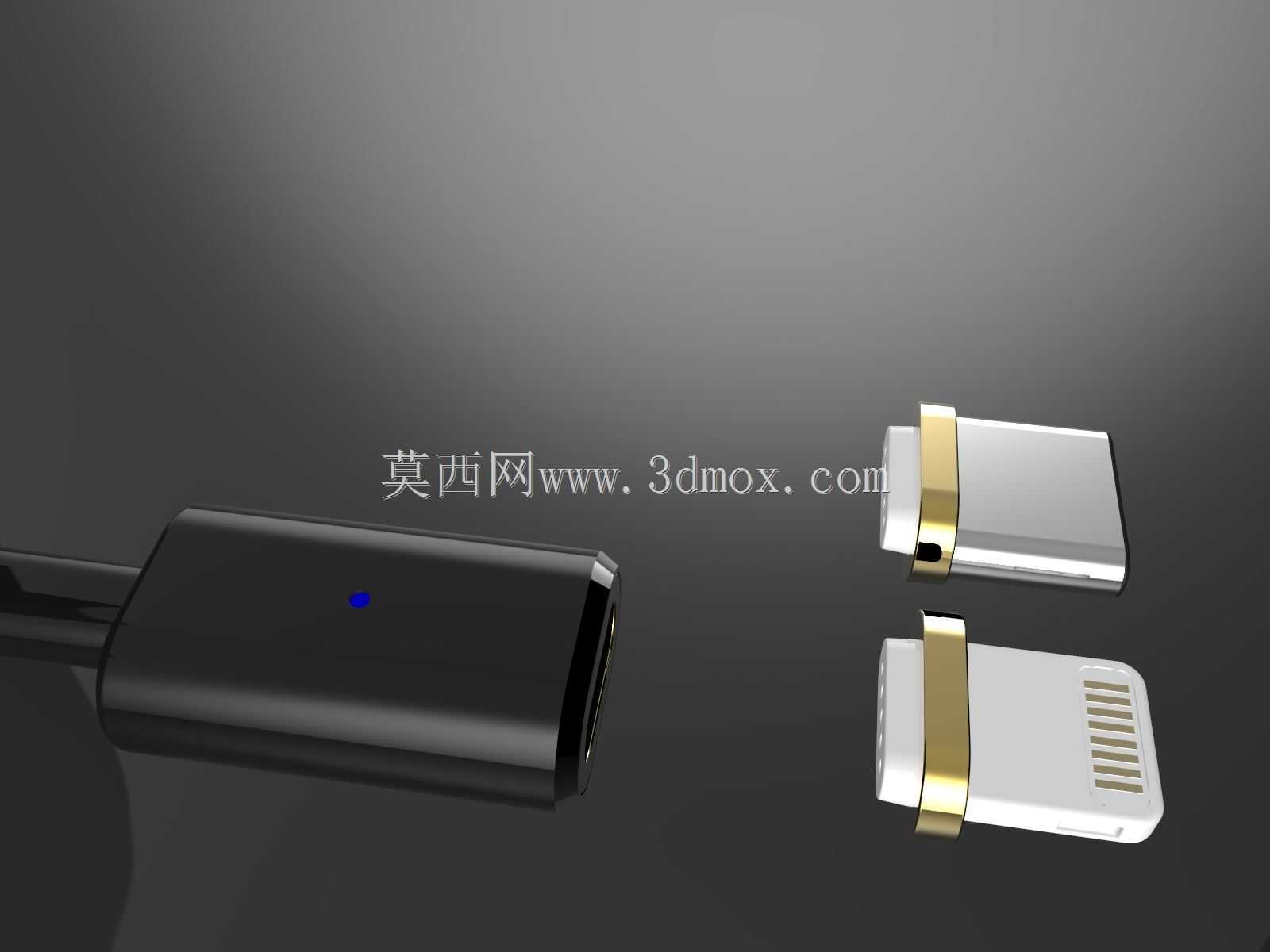 磁性插入式usb闪电电缆usb micro c型