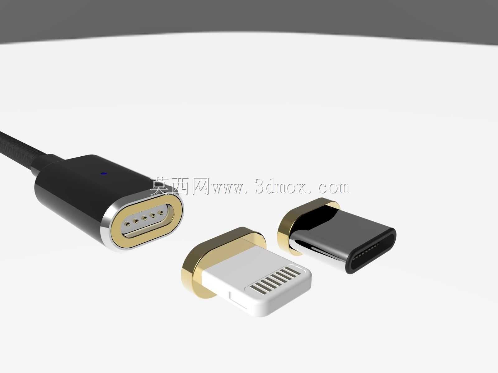磁性插入式usb闪电电缆usb micro c型