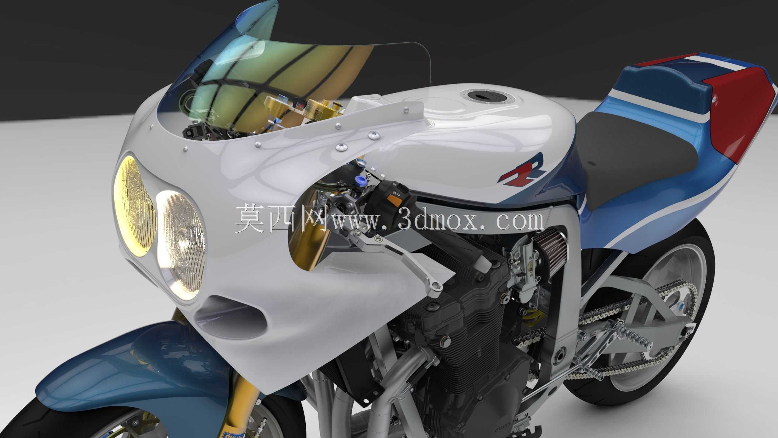 ɨ��3d t��te de fourche 750 gsxr
