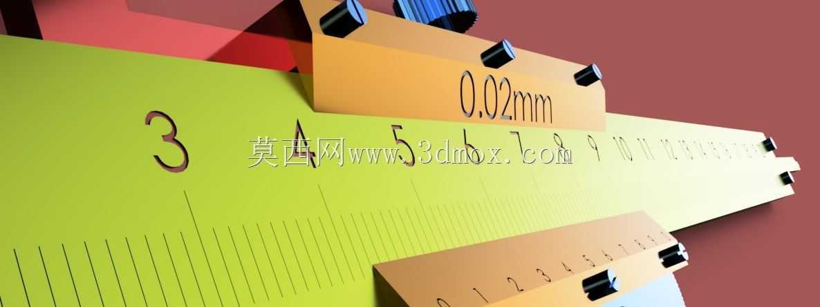 游标卡尺(比例尺)的三维solidworks模型。