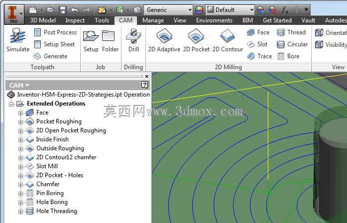�Լ�����������죨CAM������Ȥ������Autodesk Inventor HSM Express������Inventor�����CAM���������