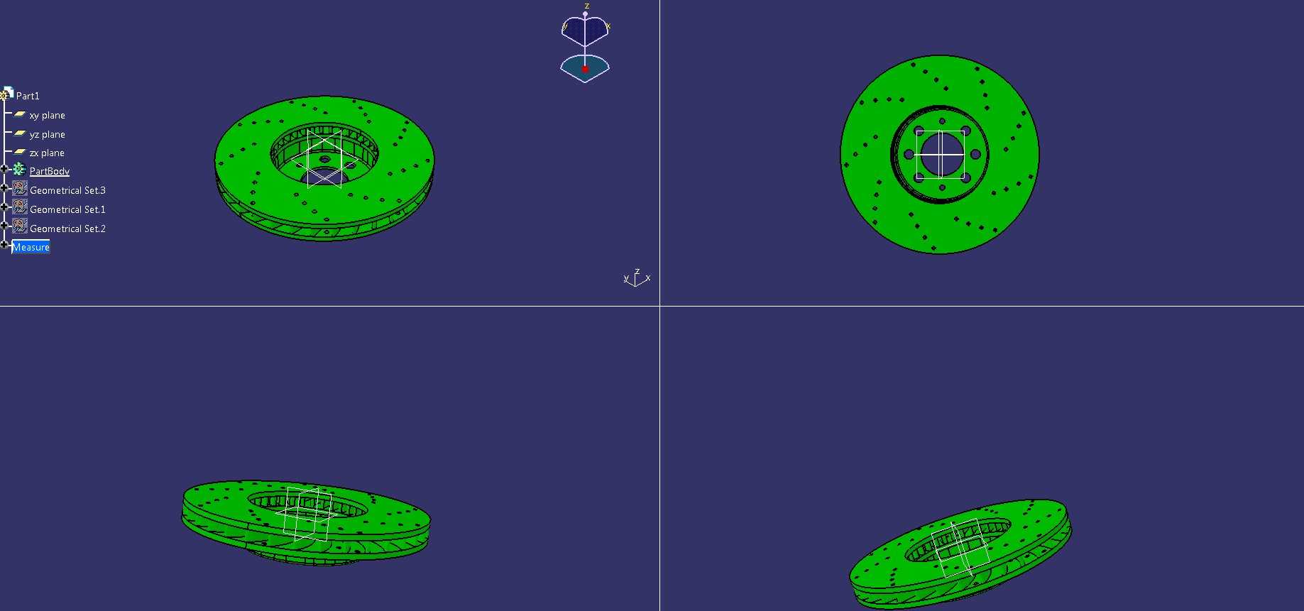 Catia v5中的制动盘逆向工程设计
