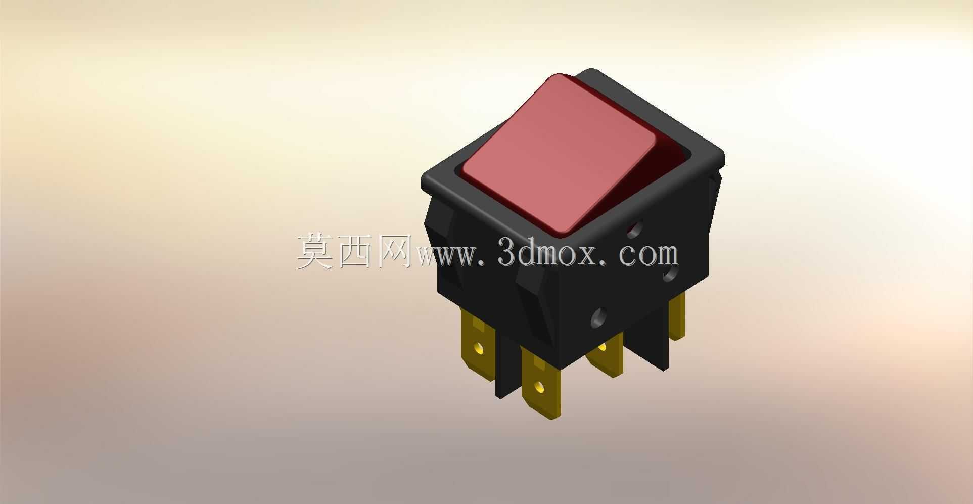 按钮开关单宽开关3D打印模型