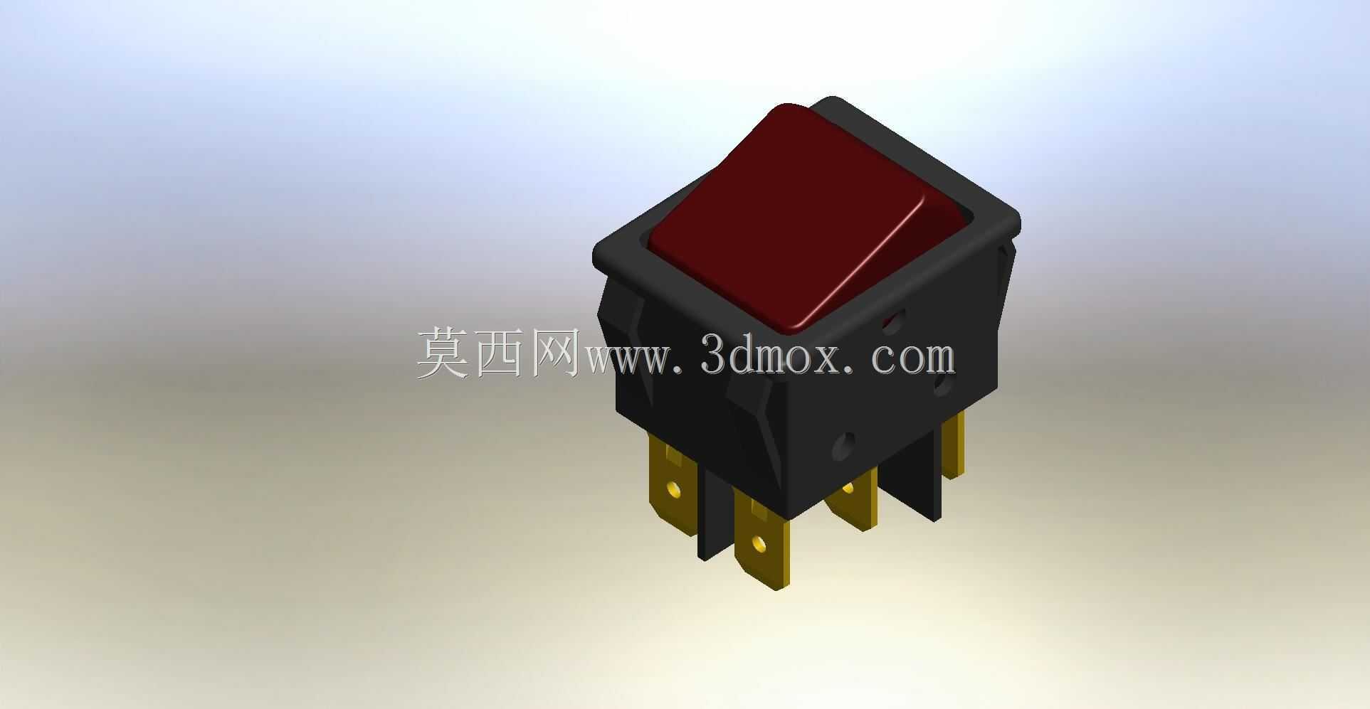 按钮开关单宽开关3D打印模型