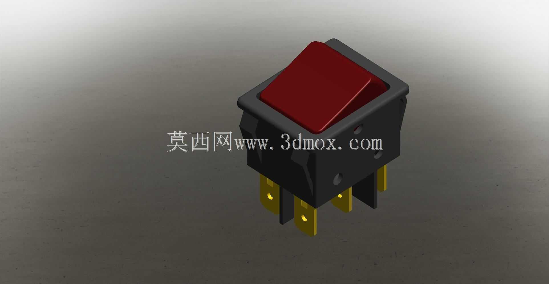 按钮开关单宽开关3D打印模型