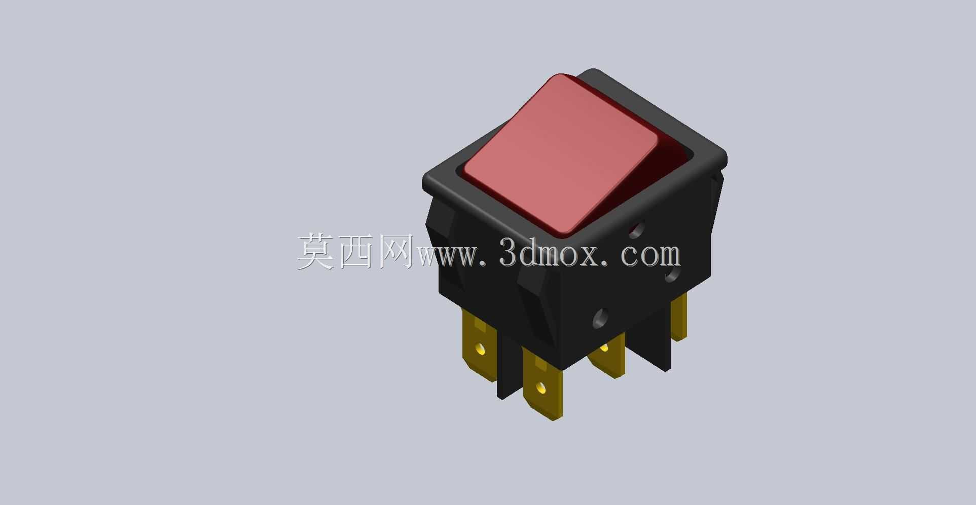 按钮开关单宽开关3D打印模型