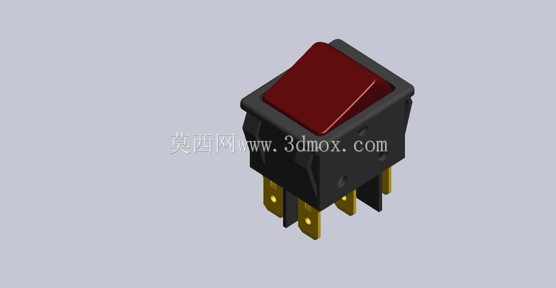 按钮开关单宽开关3D打印模型