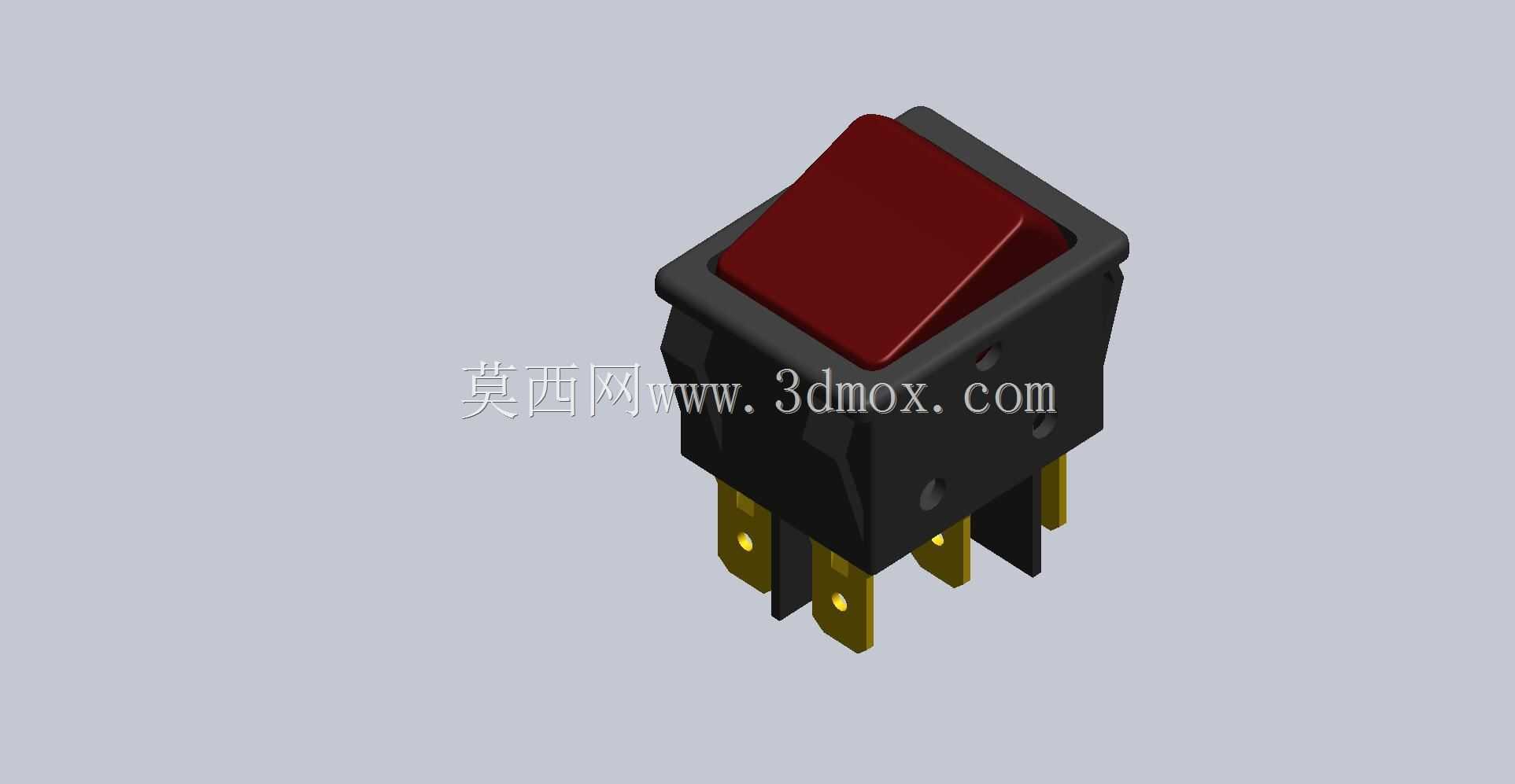 按钮开关单宽开关3D打印模型