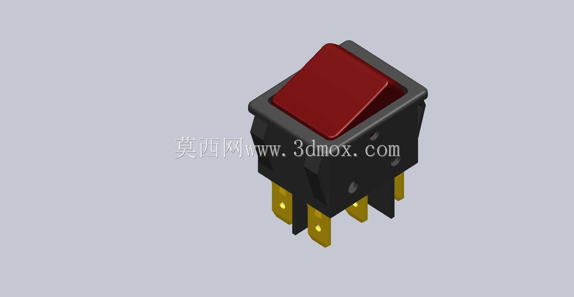 按钮开关单宽开关3D打印模型
