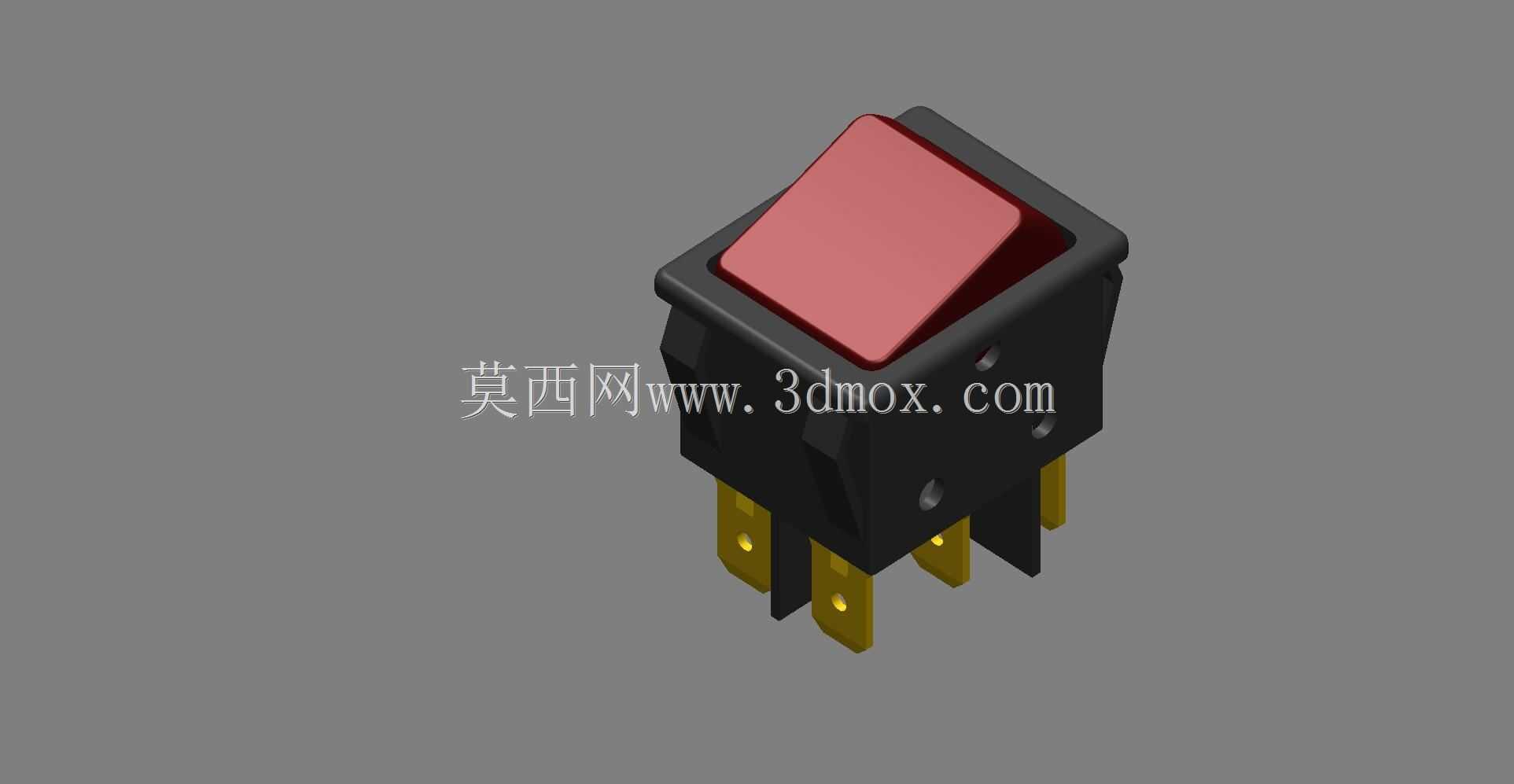 按钮开关单宽开关3D打印模型