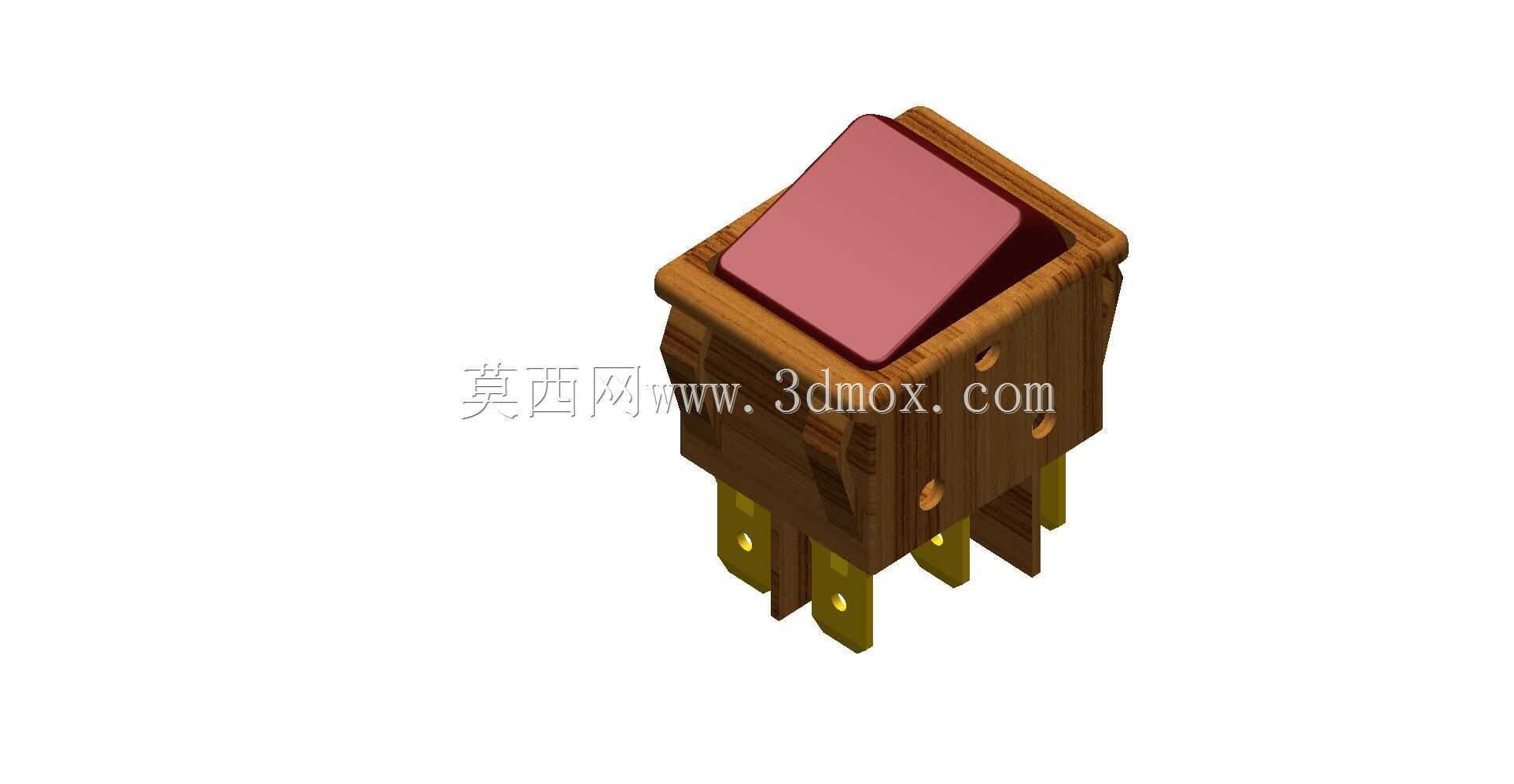按钮开关单宽开关3D打印模型
