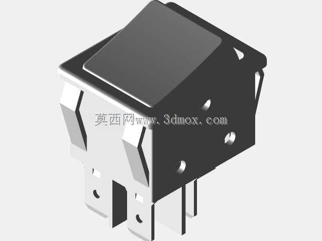 按钮开关单宽开关3D打印模型