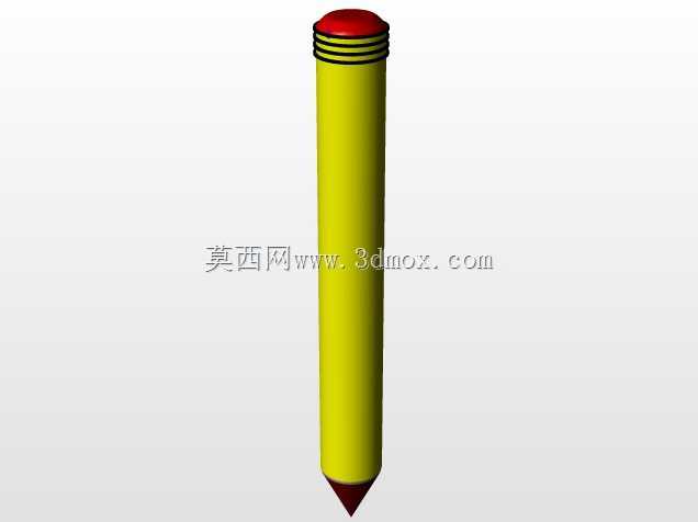 在pro engineer 5.0中设计的铅笔模型