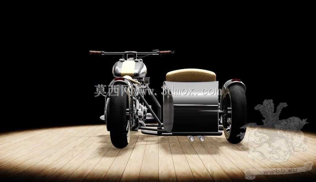 ����cadģ�͵�harley sidecar��Ⱦ