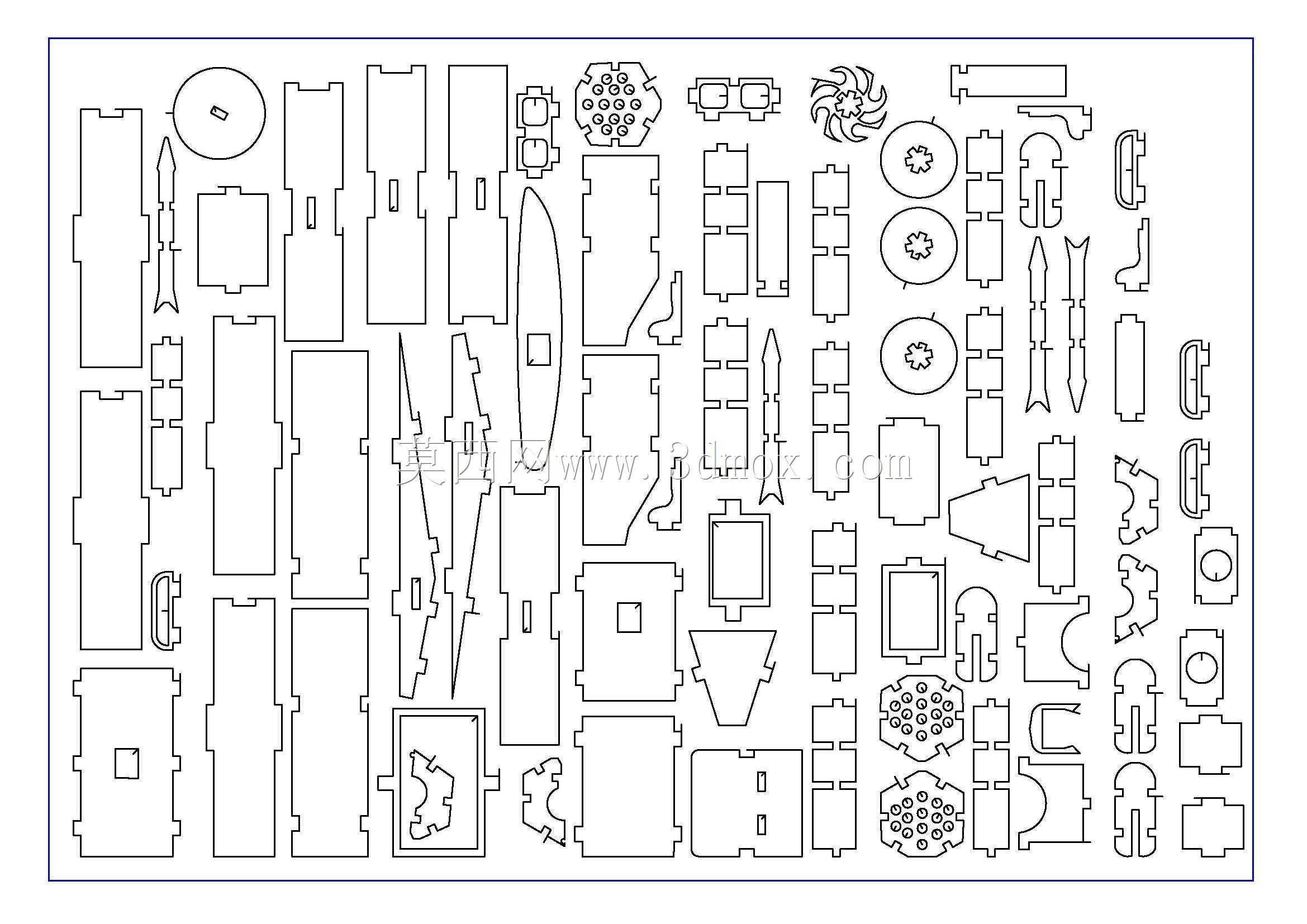 阿帕奇直升机AH-64-puzzle-3d-model