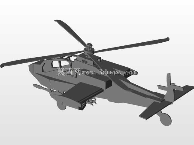 阿帕奇直升机AH-64-puzzle-3d-model