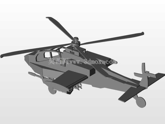 阿帕奇直升机AH-64-puzzle-3d-model