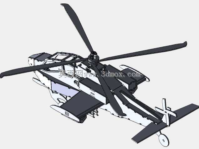 阿帕奇直升机AH-64-puzzle-3d-model