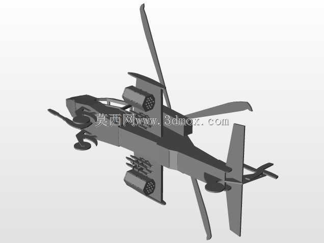 阿帕奇直升机AH-64-puzzle-3d-model