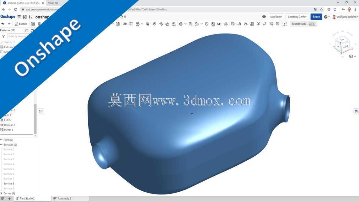 消音器/消音器西门子NX 12/Catia v5