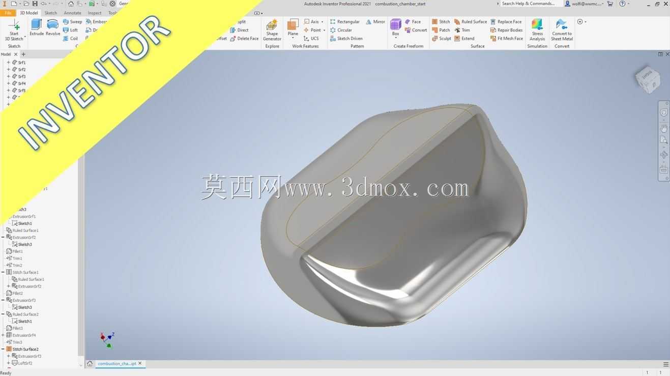 燃烧室练习Catia v5/Siemens NX 12