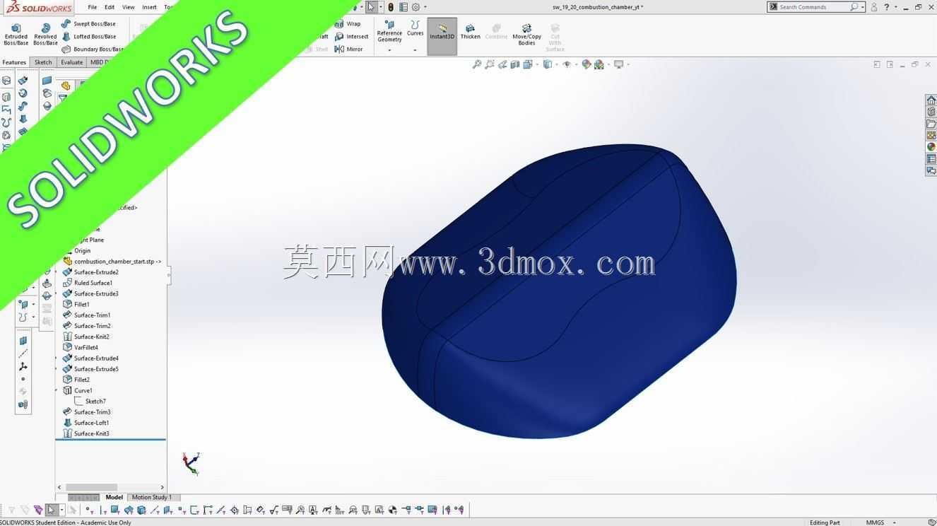 燃烧室练习Catia v5/Siemens NX 12