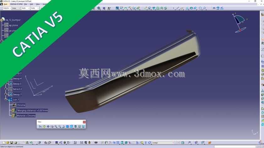 后保险杠-Catia v5/NX 12
