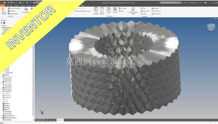 蜂巢-Bienenwaben Catia v5/Siemens NX 11/Inventor 2017/Autocad 2017\u0026教程
