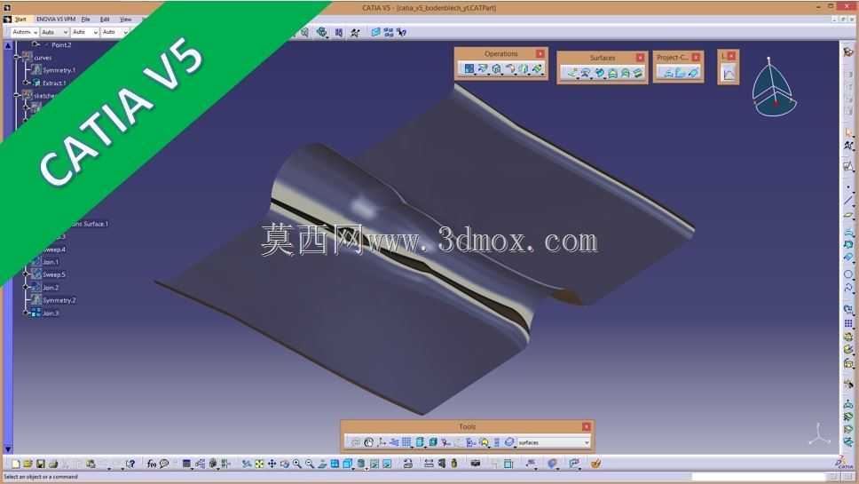 Bodenblech-底板-Catia v5-生成性形状设计-培训