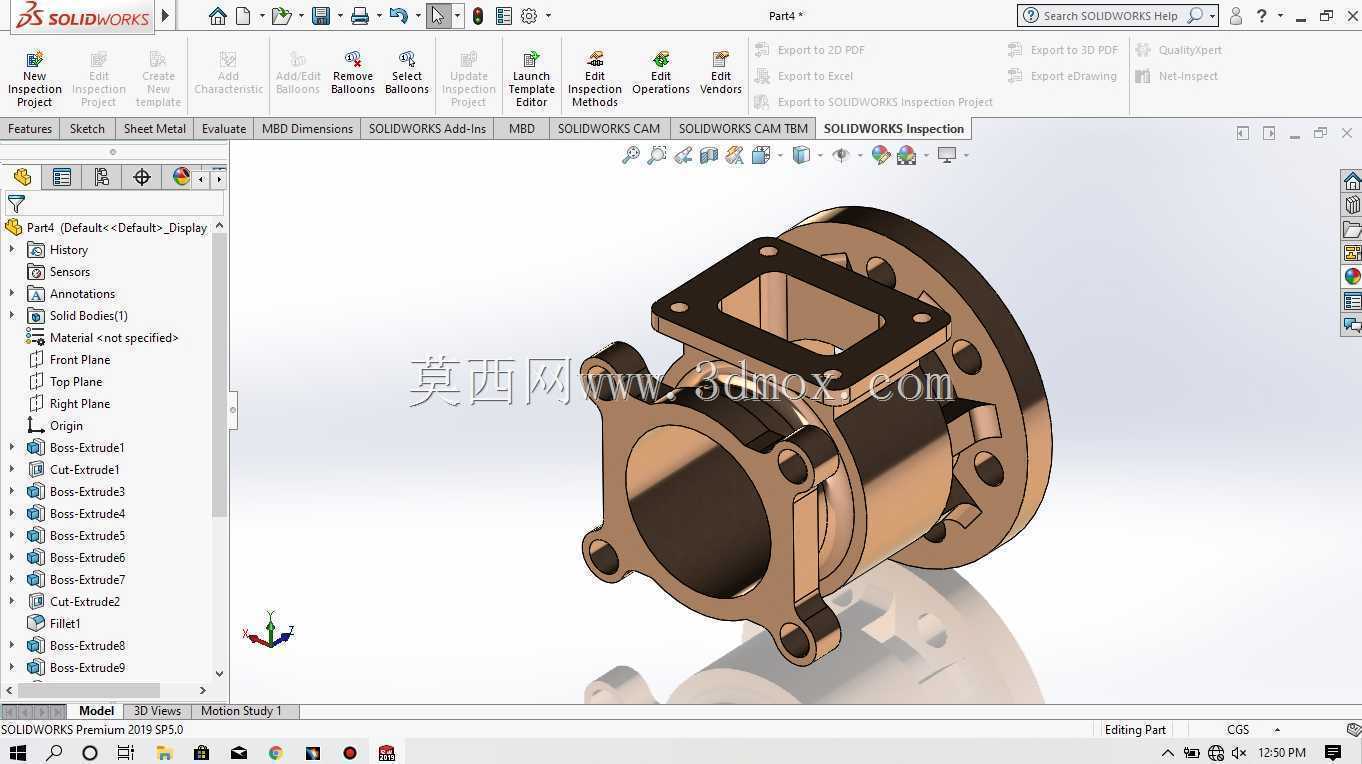 Solidworks机械管弯头