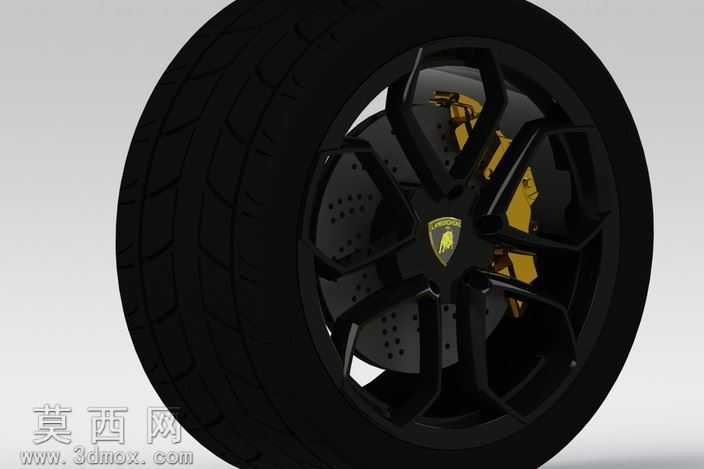 车轮的兰博基尼Aventador2