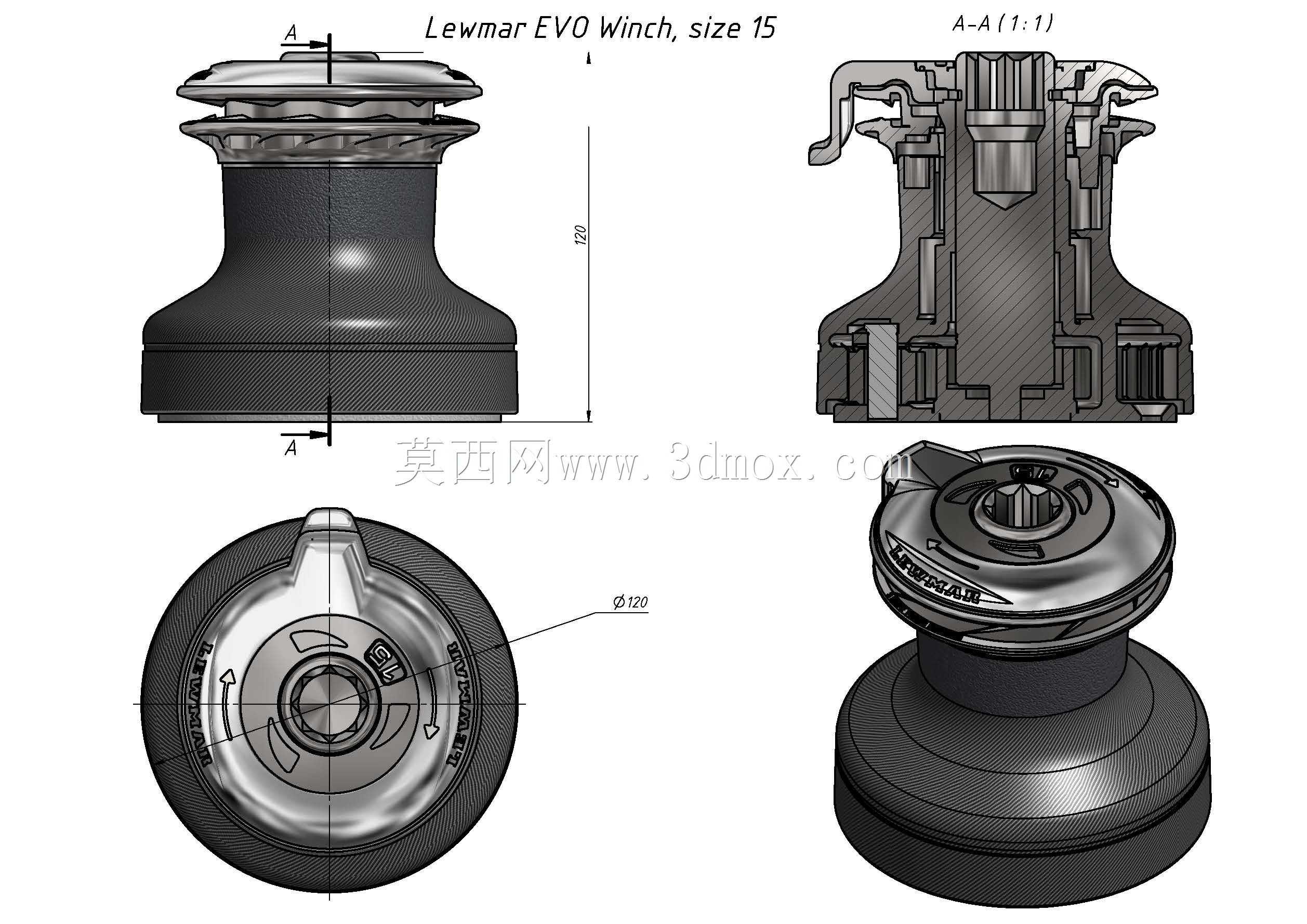 Lewmar EVO�ʳ����ߴ�15