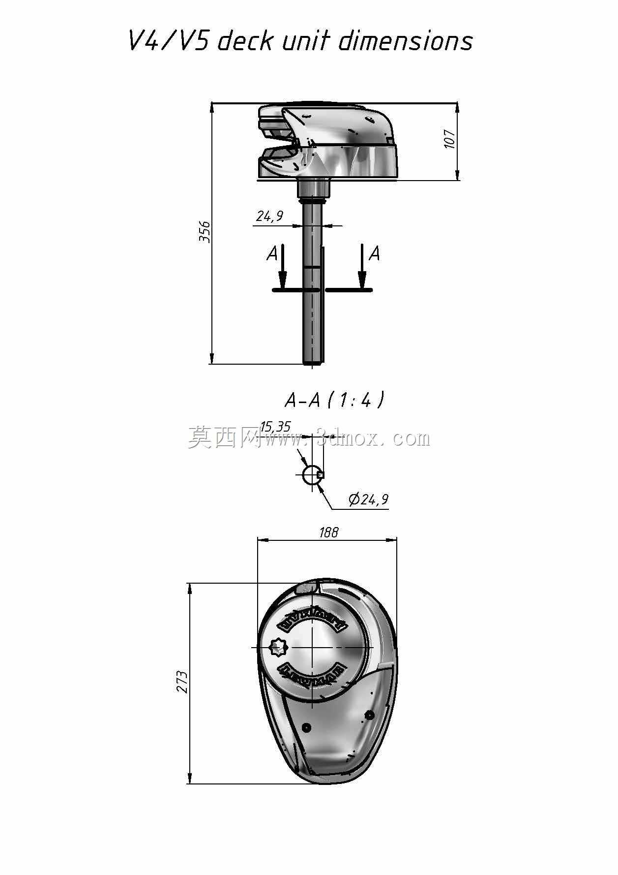 起锚机:V4/V5 Lewmar垂直起锚机