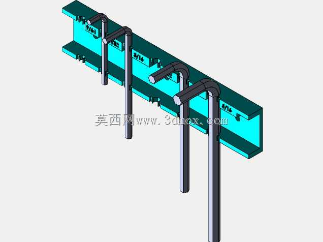 内六角扳手(卡入式)支架3D打印