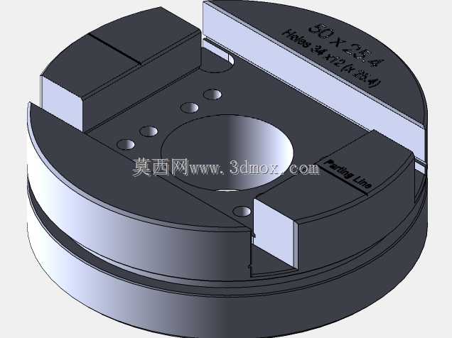 50mm x 25.4mm镶块的车床夹具