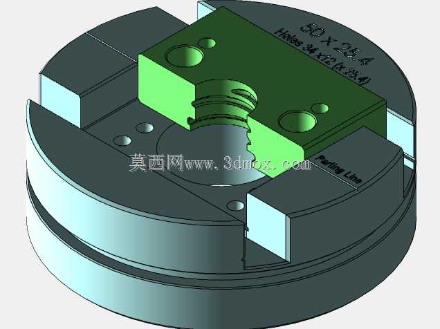 50mm x 25.4mm镶块的车床夹具