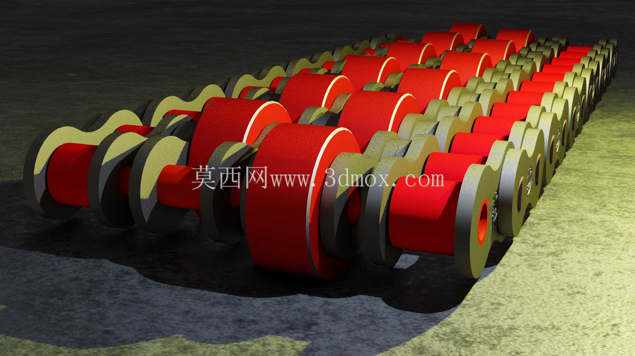 堆积链-飞辊-CORRENTE Fourpla COM ROLO CENTRAL DUPLO