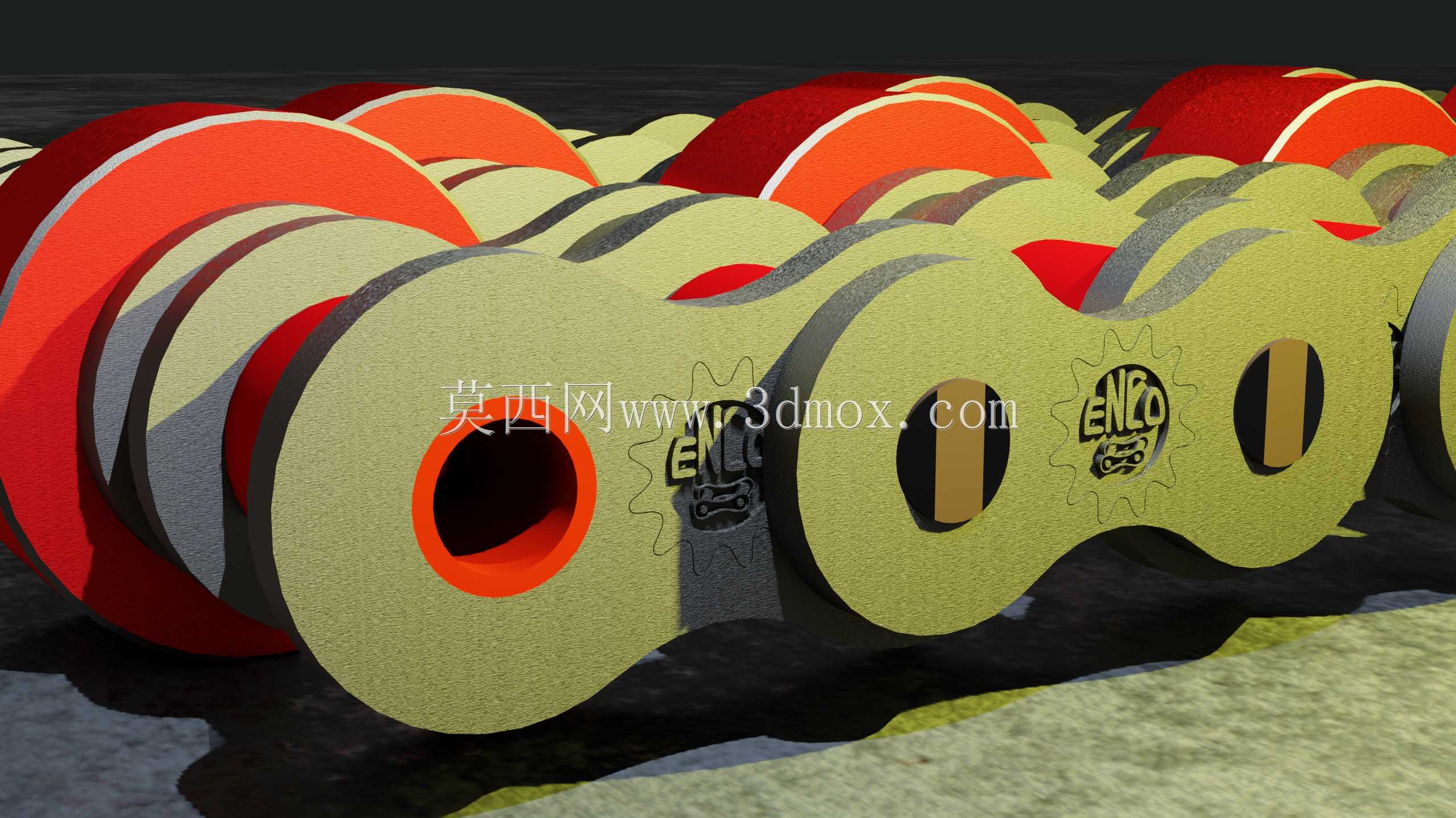 堆积链-飞辊-CORRENTE Fourpla COM ROLO CENTRAL DUPLO